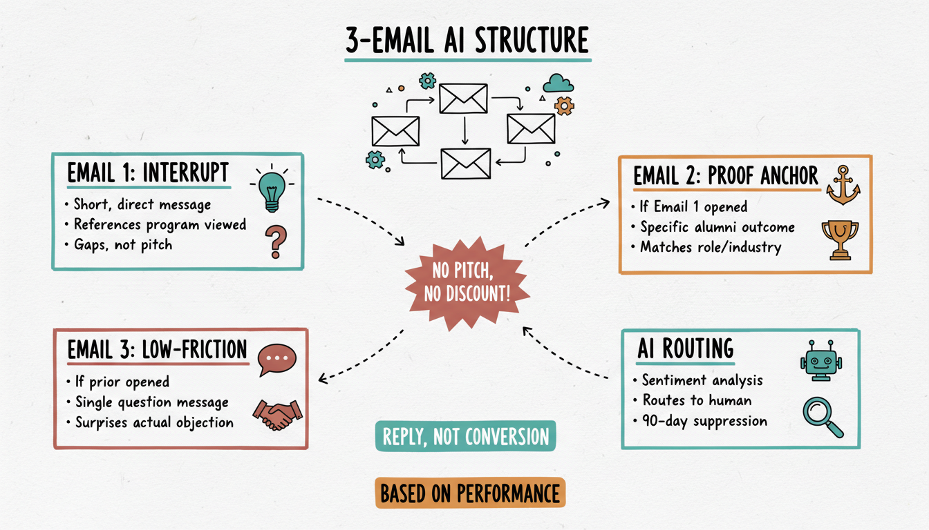 Sketchnote: 3-Email AI Structure